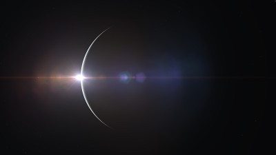 行星轨道上的日出