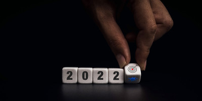 2022年新年快乐概念。