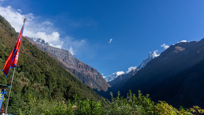 美国广播公司徒步旅行期间拍摄的安纳普尔纳山脉照片