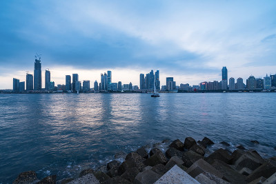 美丽的城市天际线，中国青岛