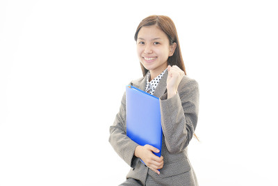 商业女性享受成功