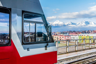在Poprad Regionalzug
