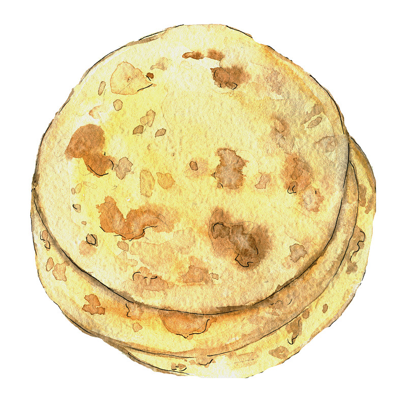 手绘墨西哥玉米饼