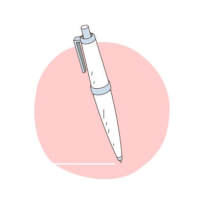 用铅笔写笔记。马克。矢量插图孤立在白色背景上
