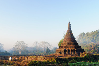 缅甸Mrauk u废墟