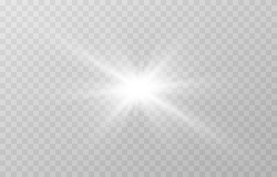 向量白光。太阳，阳光，耀斑，黎明。白光爆炸。白色星PNG。白色的闪光png。