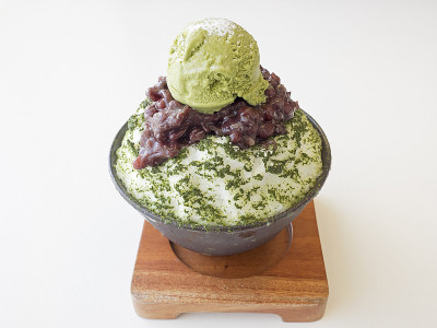 日本绿茶红豆冰甜点