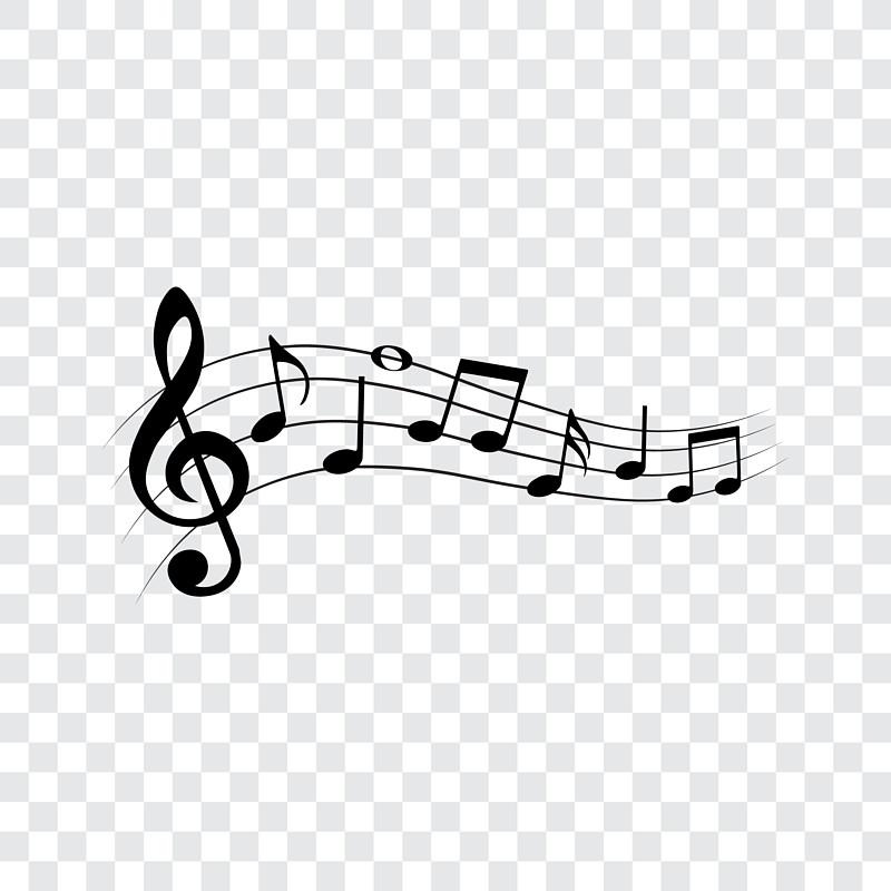 音乐音符，孤立，矢量插图。