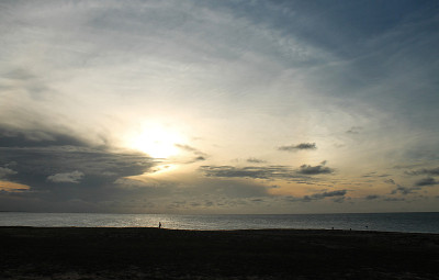 日落，Jericoacoara -巴西