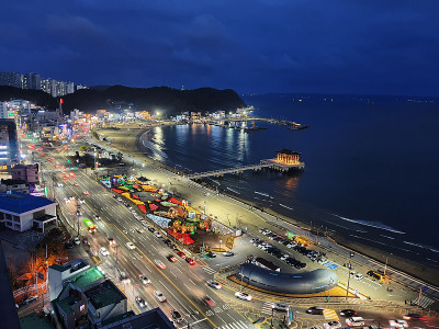 浦项永日台海滩夜景
