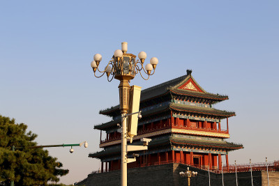 Zhengyangmen门(前门)。中国,北京