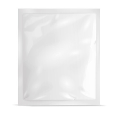 白色方形化妆品包装。包装湿巾和干巾，化妆品面膜，化妆品样品和其他产品。