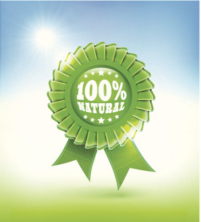 天然绿色标签100%