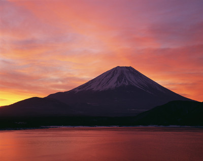 富士山的日出景观