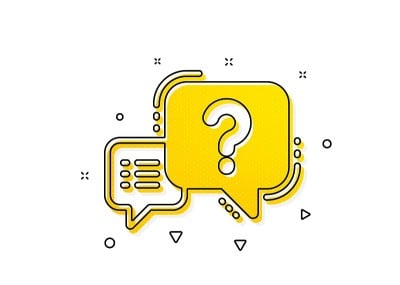 问号图标。小测验聊天气泡标志。向量
