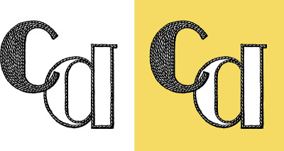 C, D，字母，字母表，类型，Retour du rétro, lettrine，高级定制
