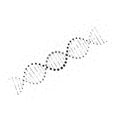 抽象的DNA结构。DNA图标。矢量插图孤立在白色背景