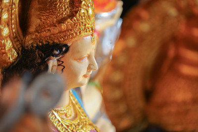 杜尔迦女神的雕塑