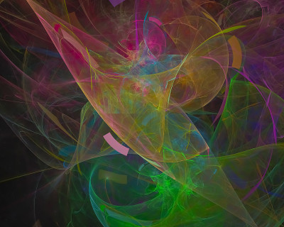 抽象数字分形背景，梦幻设计，派对