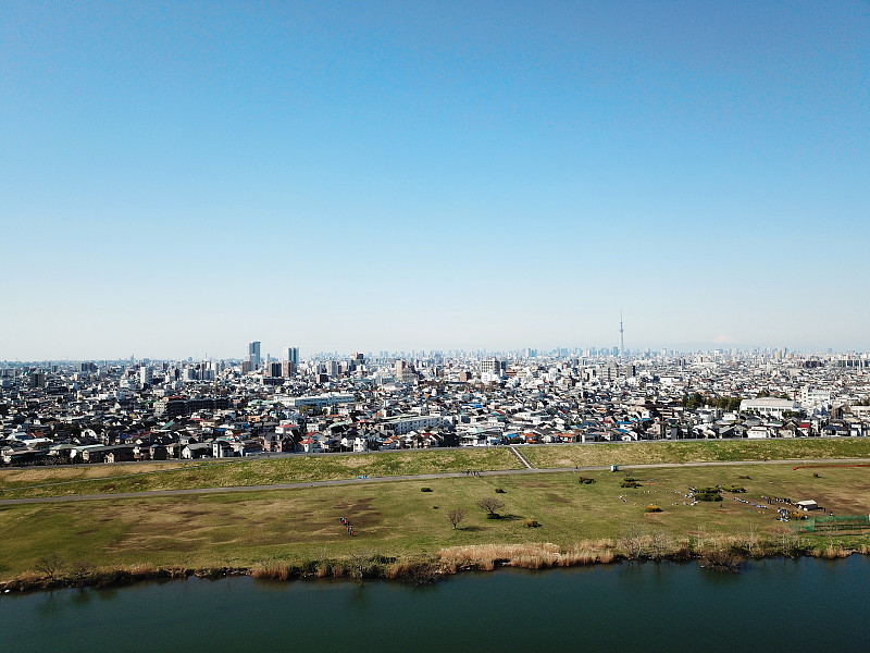 江户川上空鸟瞰图