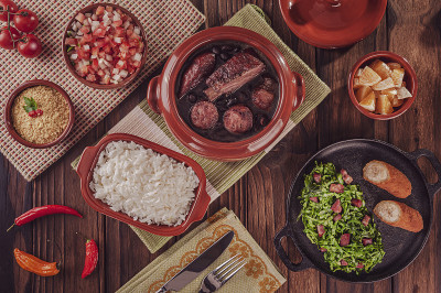 典型的巴西菜feijoada