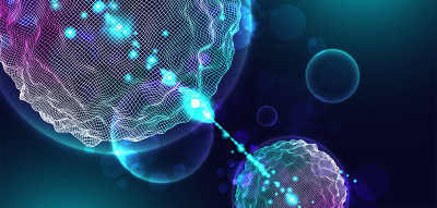 Abstract sphere background with waves. 3D surface.