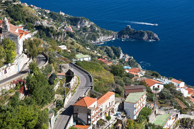 阿马尔菲海岸鸟瞰图