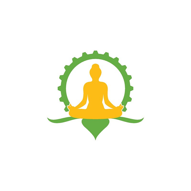 冥想标志模板矢量图标