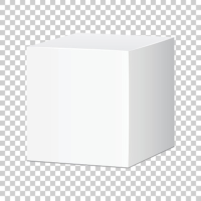 空白白色纸箱3d盒图标。盒子包装模型矢量插图。