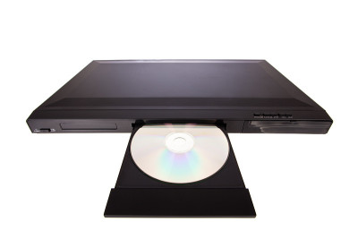 DVD播放机弹出光盘隔离白色