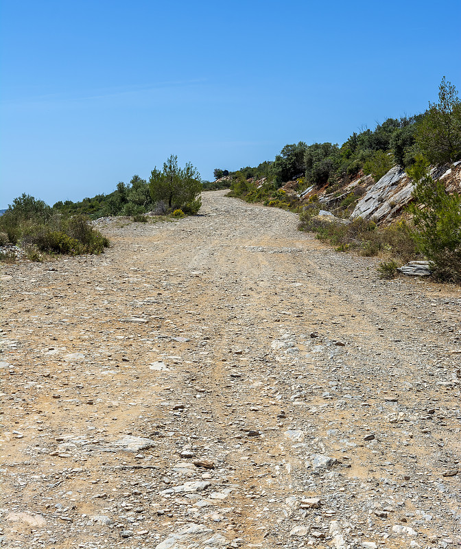 伊米塔斯山乡村公路。雅典。希腊