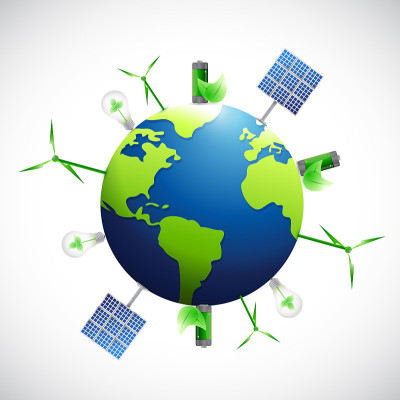 Eco natural business industrial globe