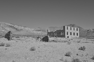 Rhyolite Ghost Town in Monochrome