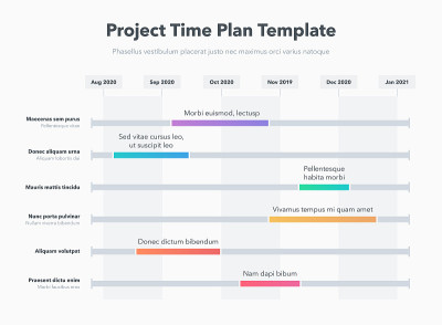 Simple business project time plan template with co