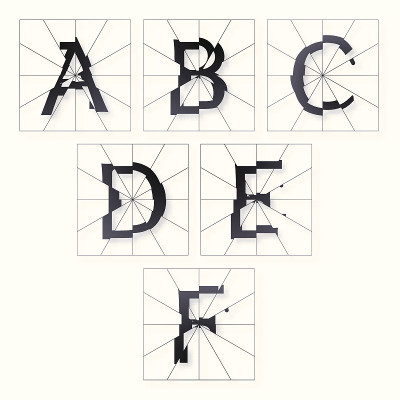 破碎的字体