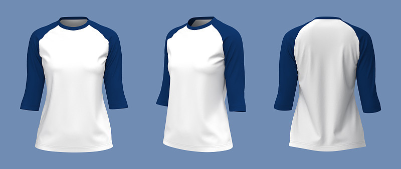 半袖raglan t恤模型