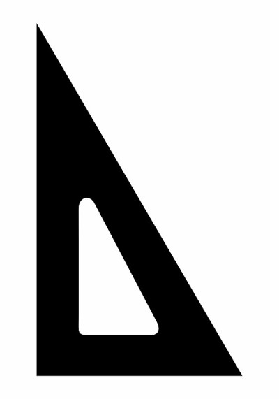Set square dark silhouette