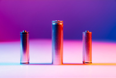 AA和8650锂离子银电池在多色光照射下
