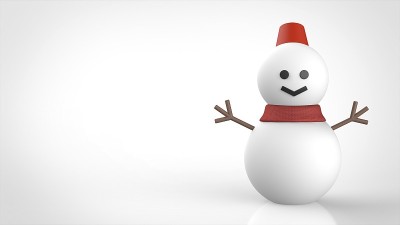 雪人正面右3d渲染。jpg