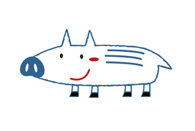野猪Uribo人物插画