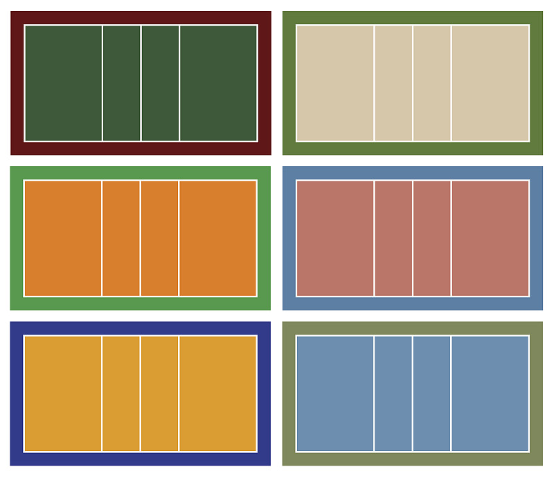 设置不同的排球场