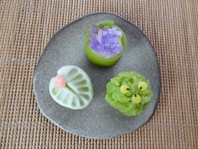 wagashi夏季日本甜食