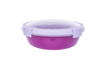 带盖的塑料容器。