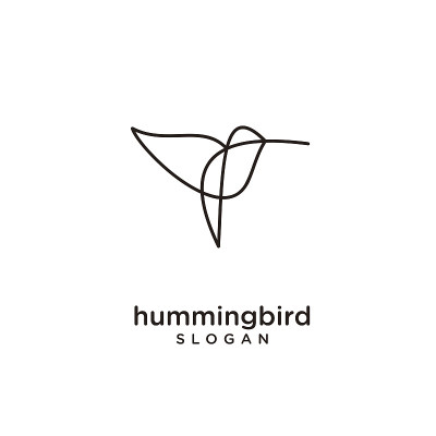 Hummingbird line abstract
