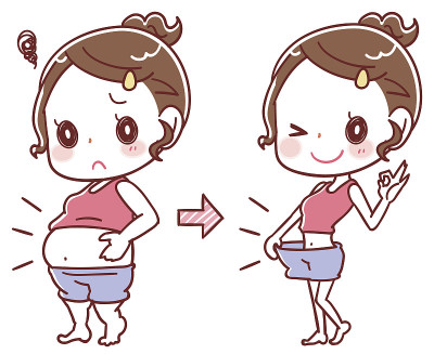节食前后的女性