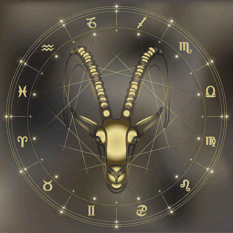 金羊肖像，摩羯座星座