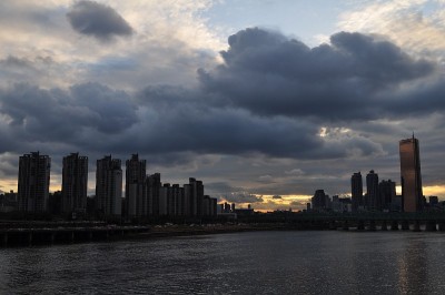汉江的日落景色