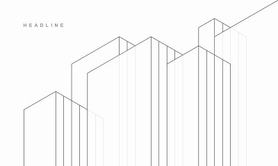抽象几何技术背景。建筑结构。向量的创意设计。