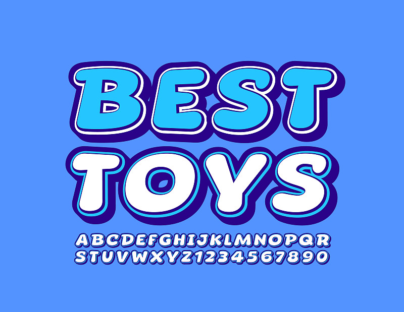 Vector creative banner Best Toys with Playful Alph预览效果