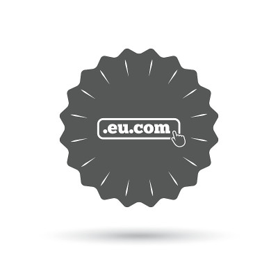 域名EU.COM标志图标。互联网子域名